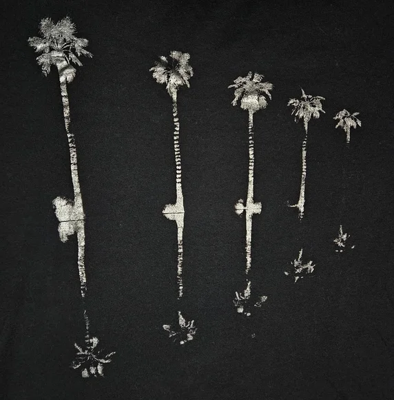 Saint Laurent | Palm Tree Metallic Printed Jersey Tee | Mens | Size Medium - Picture 10 of 14